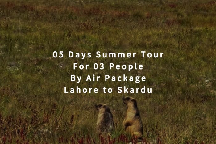 05 Days Tour, Lahore to Skardu for 03 People (By Air)